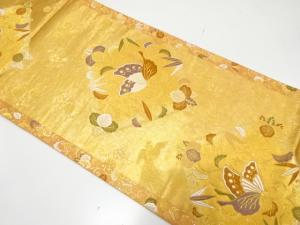 引箔　献上舞楽菱文織り出し　袋帯